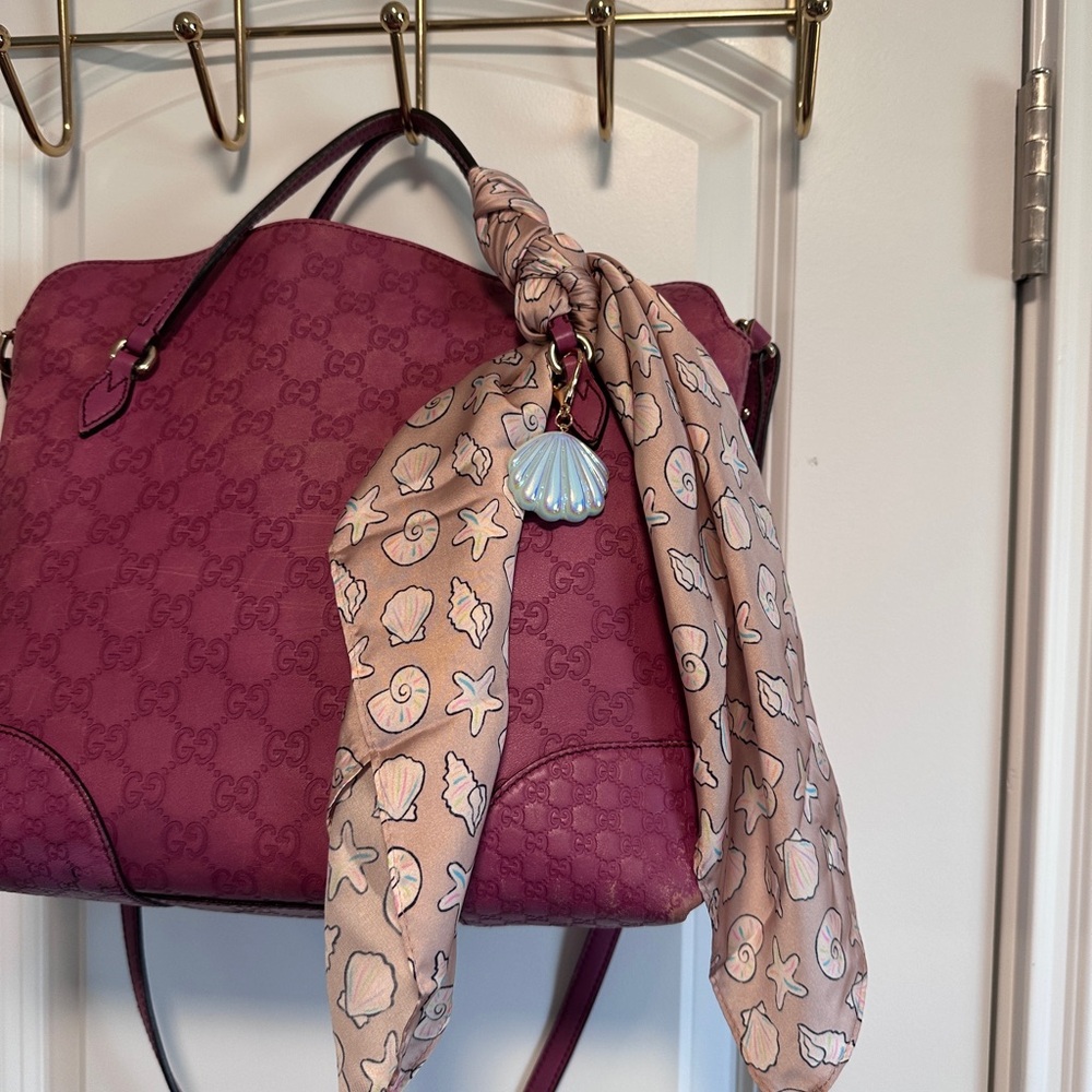 Bag Accessory Bundle With Shell Charm And Scarf. - image 1